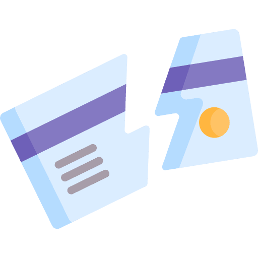 Credit card cut money crisis icon