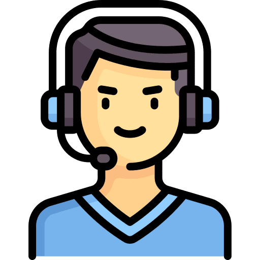 Gamer avatar black hair microphone icon