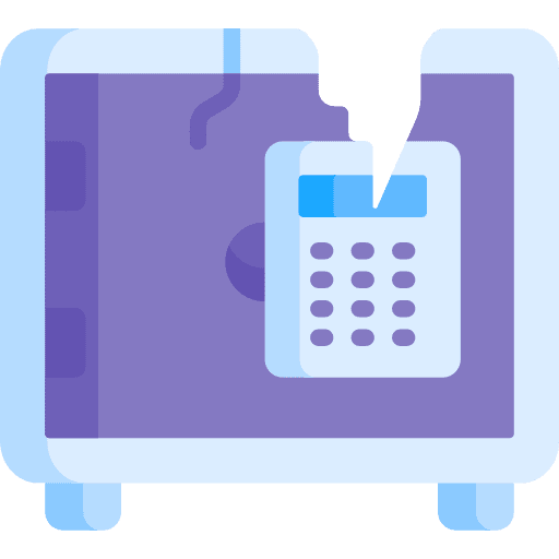 Safebox business and finance crisis safebox icon