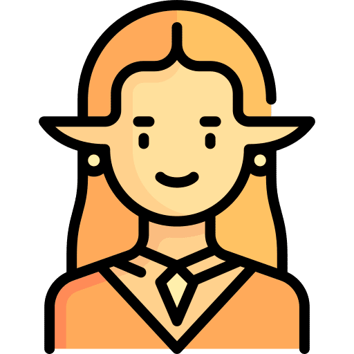 Elf fantasy woman character icon