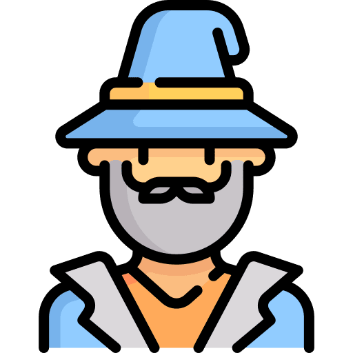 Wizard video game people hat icon