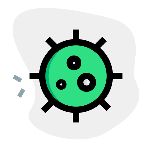 Coronavirus microorganism research cell icon