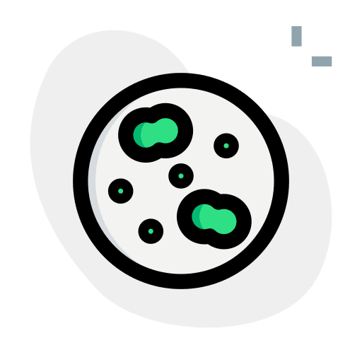Cultivation bacteria scientist cell icon