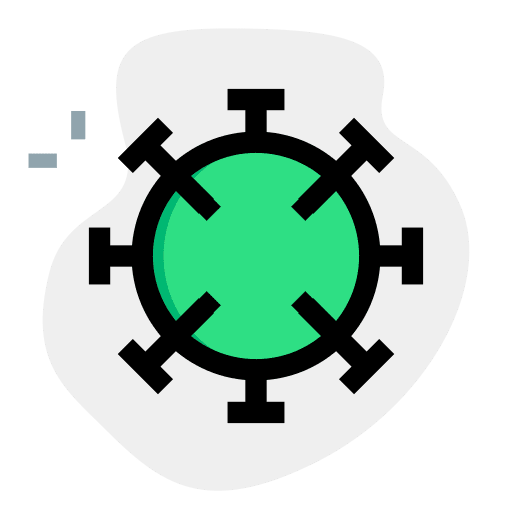 Spikes bacterium infection healthcare and medical icon