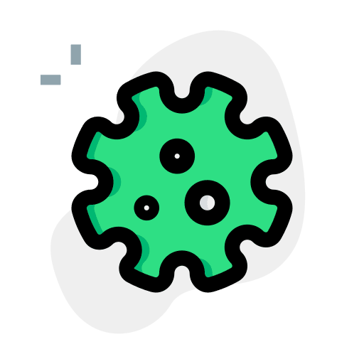 Virus cell bacteria biology icon