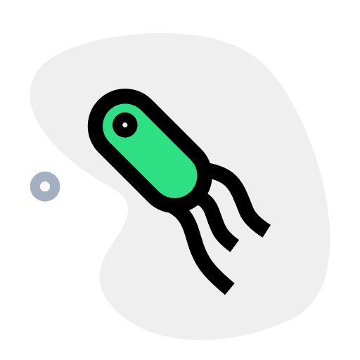 Virus research cell virus icon