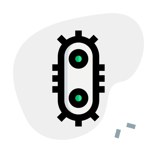 Virus biology research bacteria icon