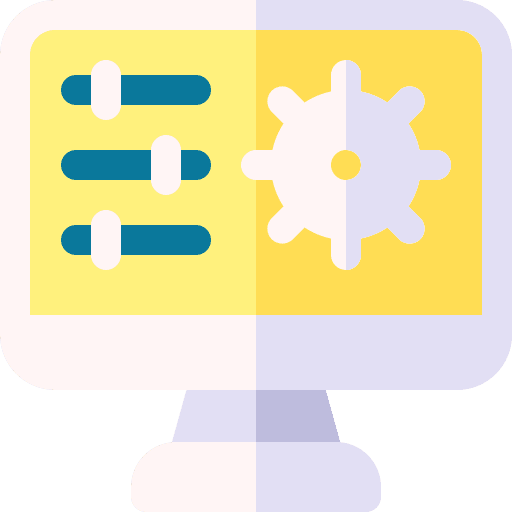 Configuration cogwheel screen configuration icon