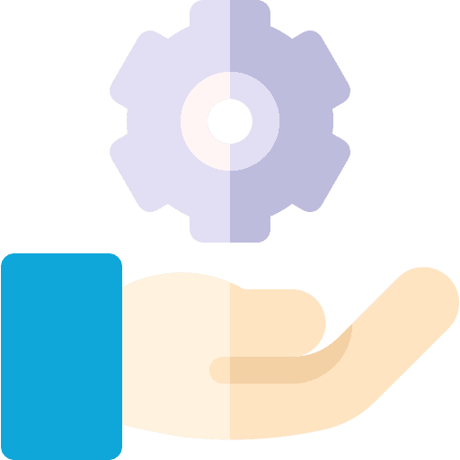 Gear hand setup working icon
