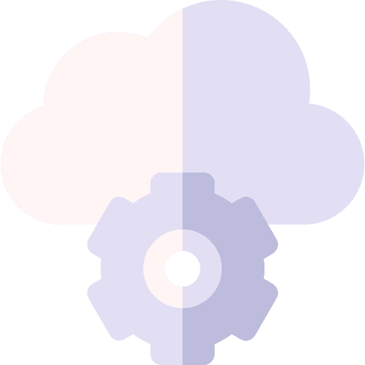 Cloud computing interface settings gear icon