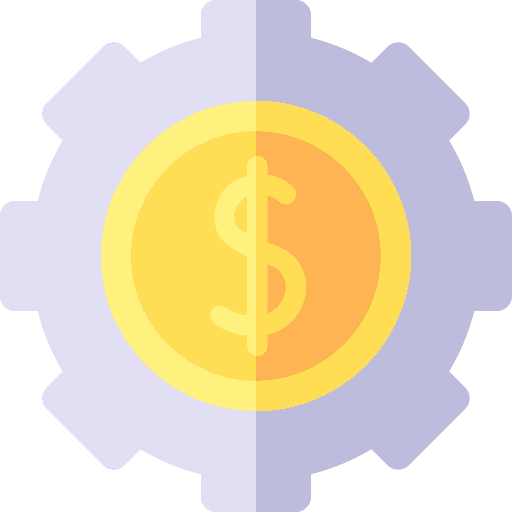 Dollar cost gear money icon