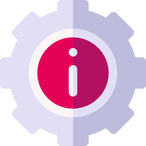 Information cogwheel management help icon