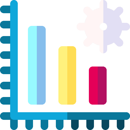 Bar chart graph business and finance analysis icon