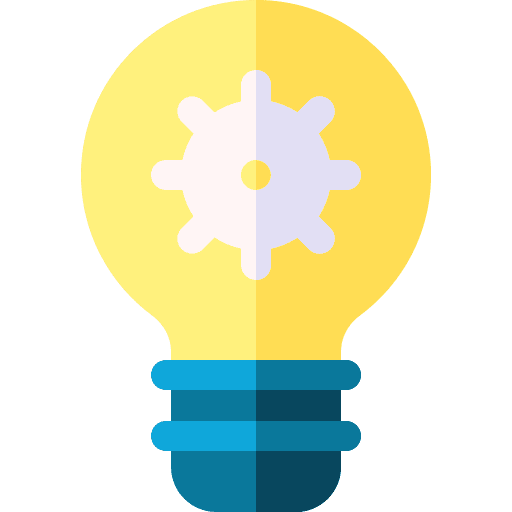 Light bulb settings light gear icon