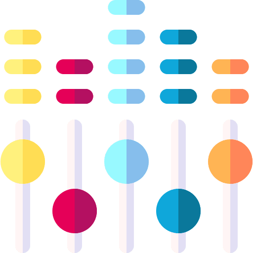 Settings digital equalizer configuration icon