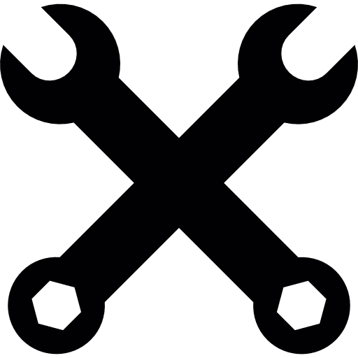 Repair wrenches repairing tool garage icon