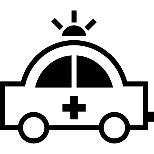 Emergency car facing right vechicle cars ambulance icon