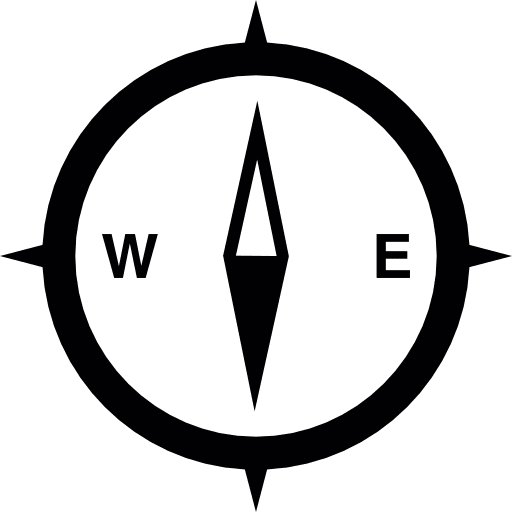 Round compass tools and utensils directional direction icon