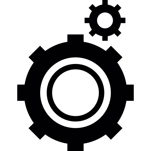 Two cogwheels gear gears tools and utensils icon