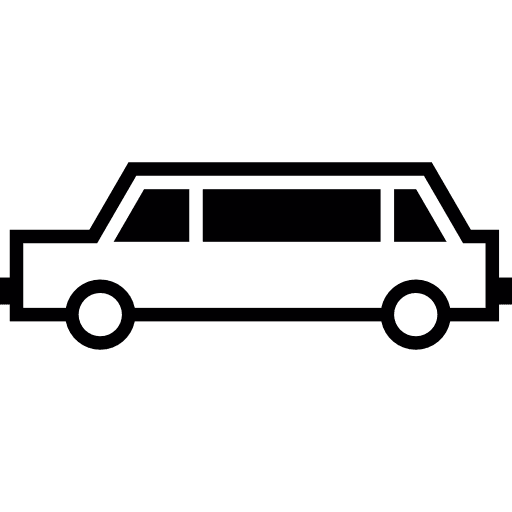 Limousine side view leisure transport luxury icon