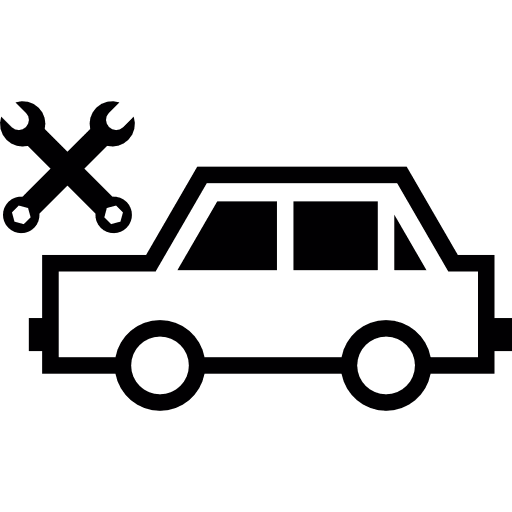 Car repairing car transport wrenches icon