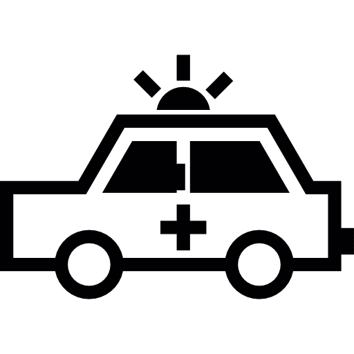 Red cross car cars hospital ambulance icon