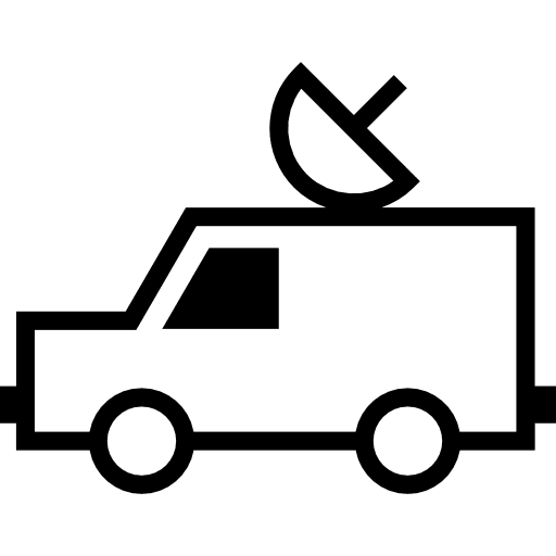 Van an antenna parabolic antennas vehicle icon