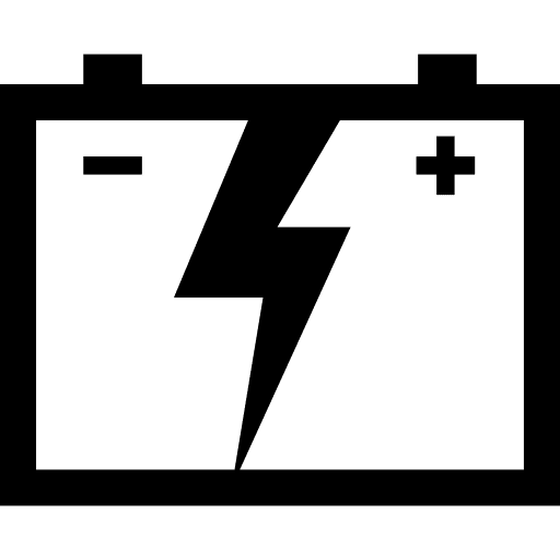 Car battery positive batteries energy icon