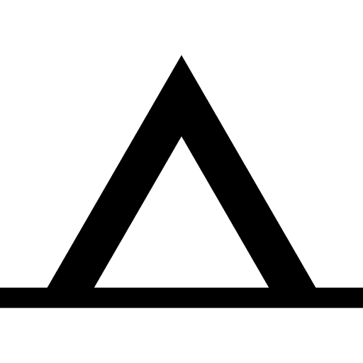 Triangular tent tents adventure shapes icon