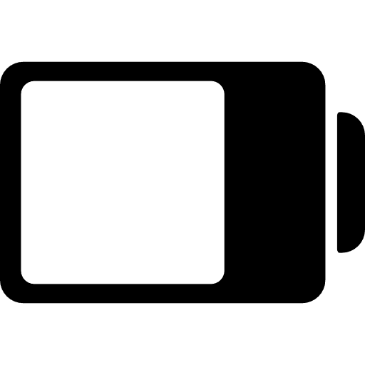 Battery status interface symbol almost full energy level battery status icon