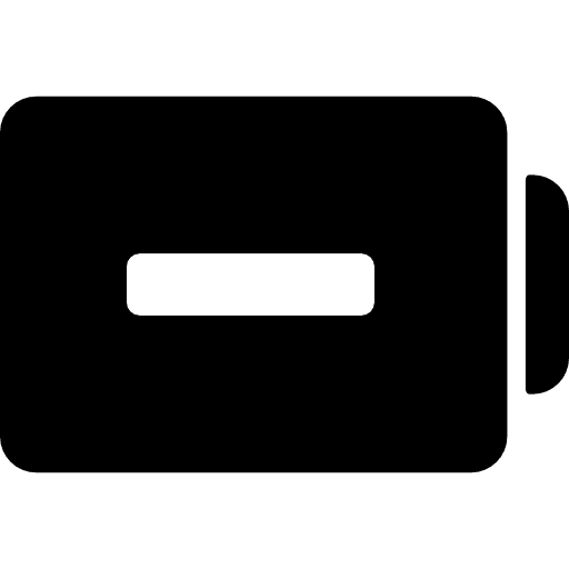 Battery with minus sign battery tools tool icon
