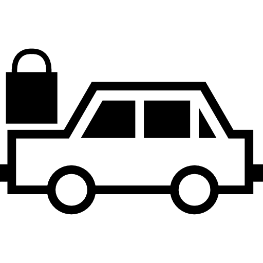 Car with padlock automobile cars secure icon