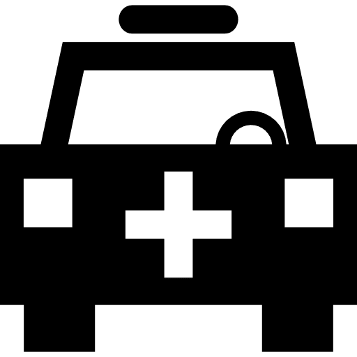 Emergency medical vehicle medical health care cars icon