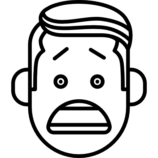 Fear face scare horror scary icon