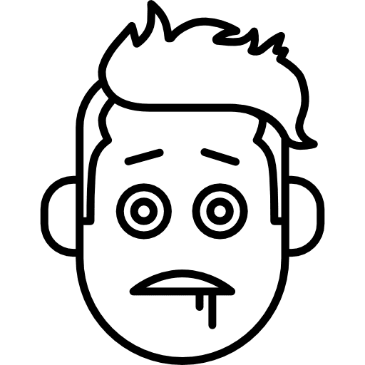 Stupor boy face stupor gestures shock icon