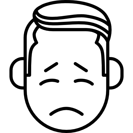 Sorrow face sad sadness grief icon