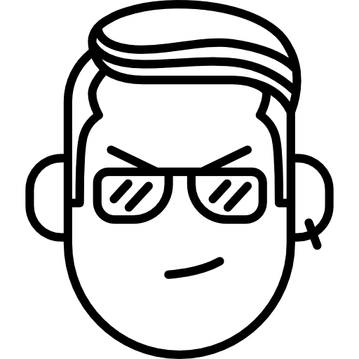 Abrupt boy face gestures rough rude icon