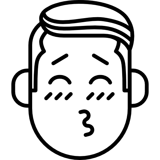 Boy kissing love gestures loving icon