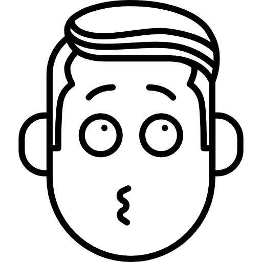 Boy with concealing face disguise whistle gestures icon