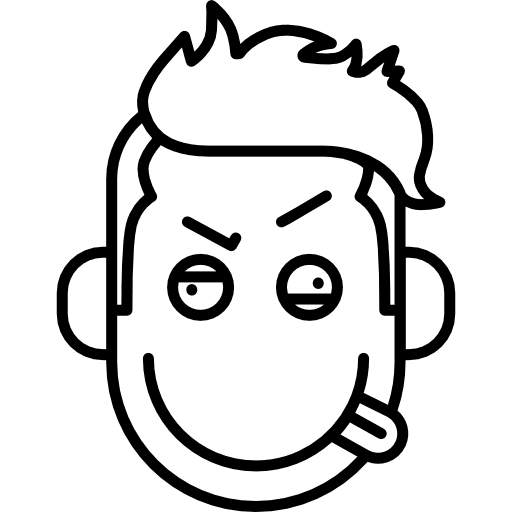 Inadequacy boy face smiling gestures faces icon