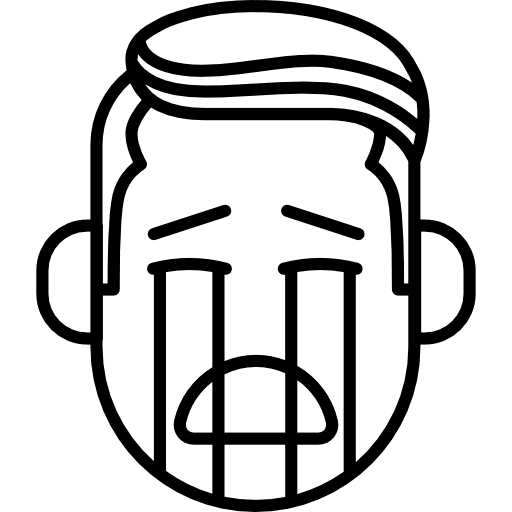Weeping face sad gestures cry icon