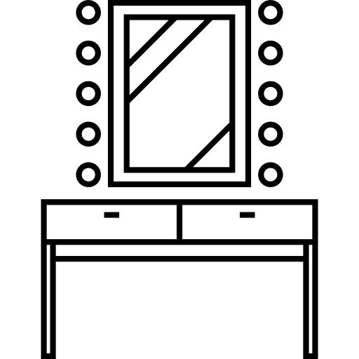 Dressing table mirror home makeup icon