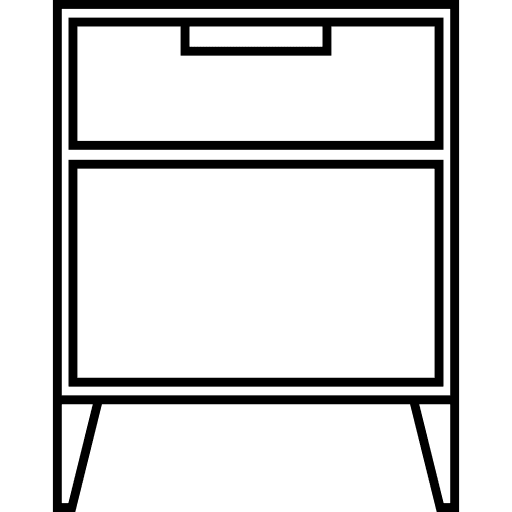 Nighstand furniture desk table icon