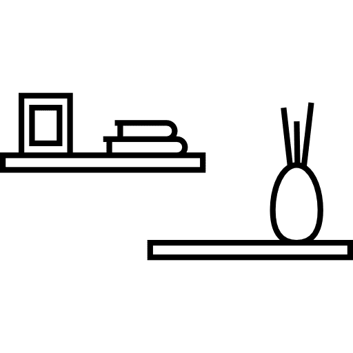 Shelves shelving decorative shelf icon