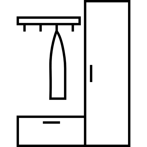 Wardrobe clothes home cupboard icon