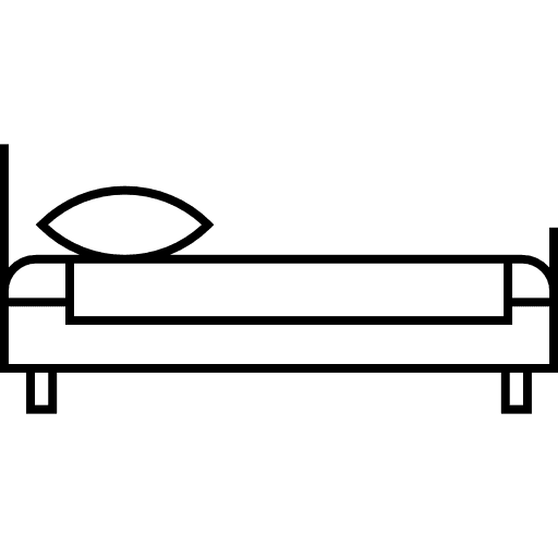 Bed mattress relax pillow icon