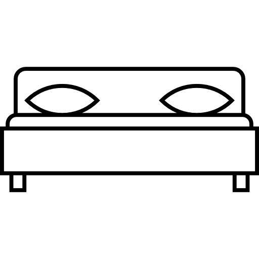 Bed relax furniture sleep icon