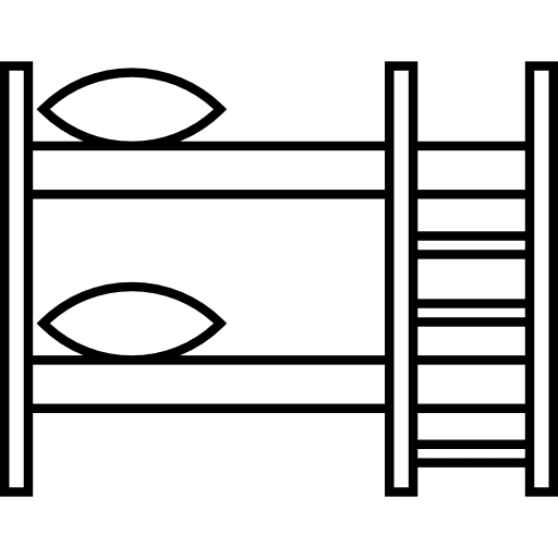 Bunk bed furniture bedroom bed icon