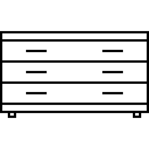 Dressing table cupboard chest drawers icon