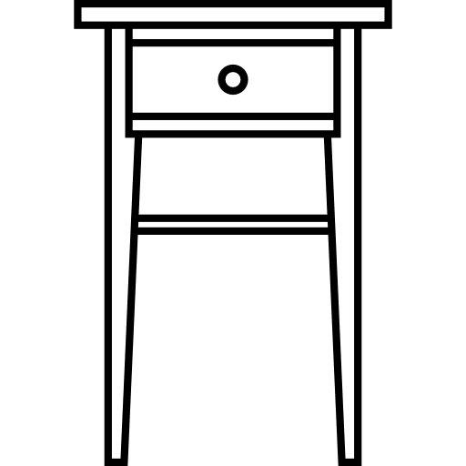 Nightstand cupboard bedroom home icon
